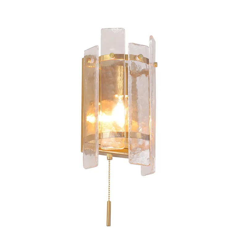 Sconce Balla Gloine Nua-Aimseartha 1-Éadrom le Slabhra Tarraingthe