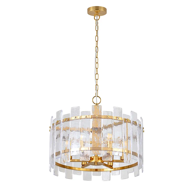 Chandelier Nua-Aimseartha Sorcóir Gloine Uigeacht 6-Solas