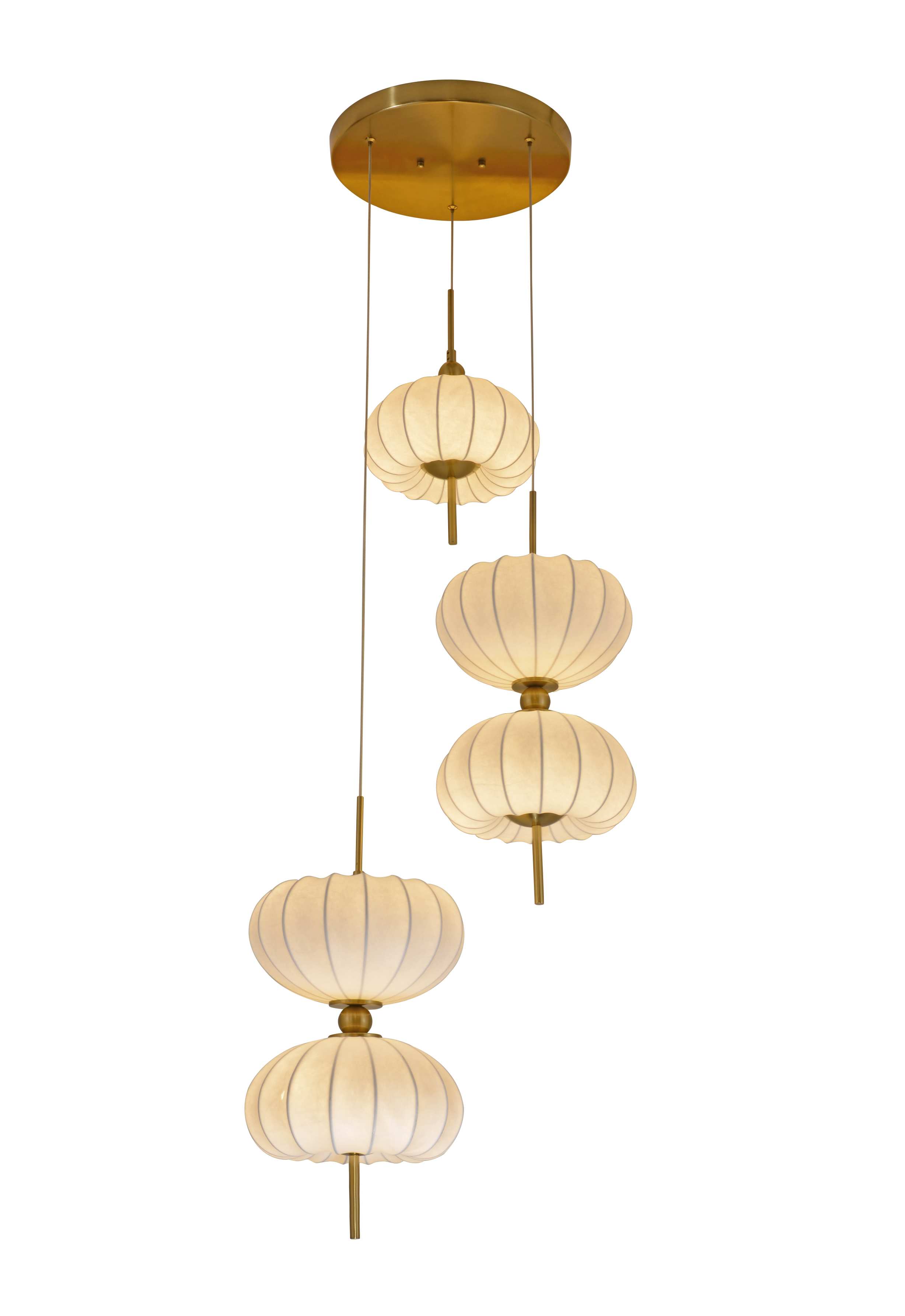 Cascáideach Chandelier Staighre Pumpkin Fabraic Pleated