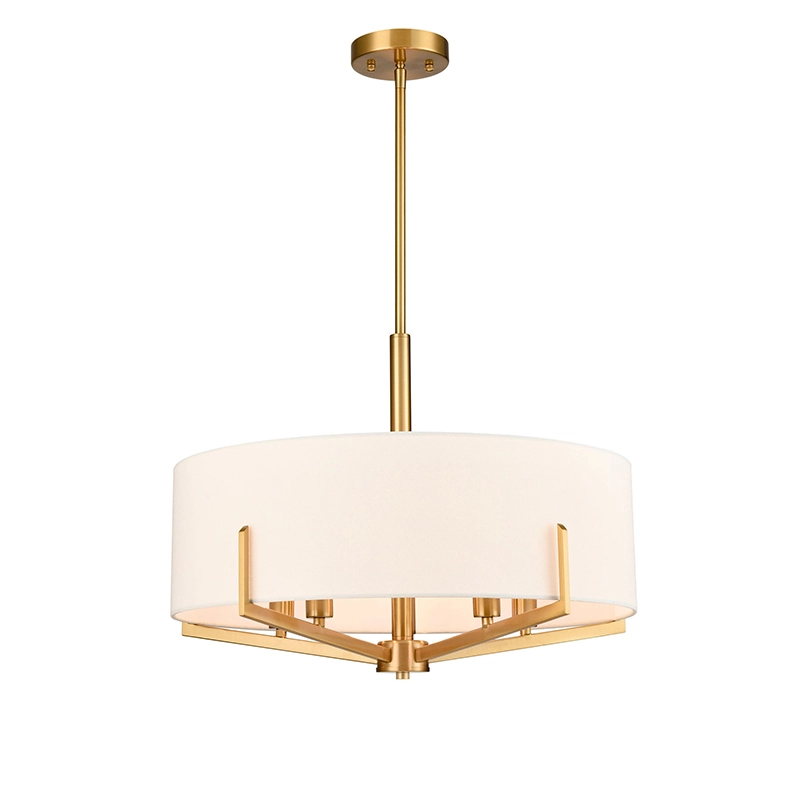 Scáth Fabraic Bán Chandelier Nua-Aimseartha